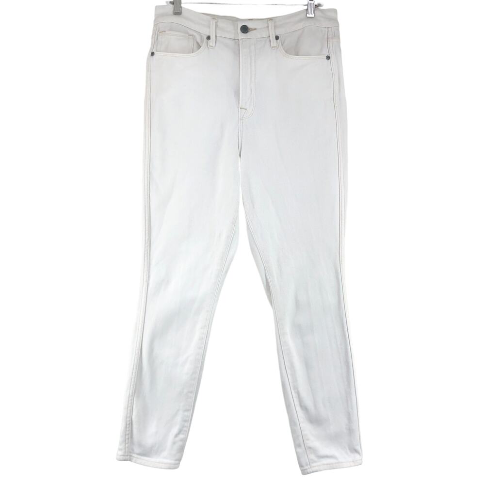 Good American Womens Size 14 32 Jeans Good Curve White Skinny Crop *TINY FLAW